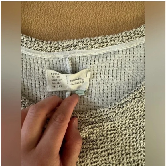 Anthropologie Sweater With Lace Details Coastal Grandma - Picture 5 of 9